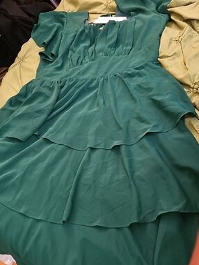 Women’s Tiered Chiffon Dress - Teal